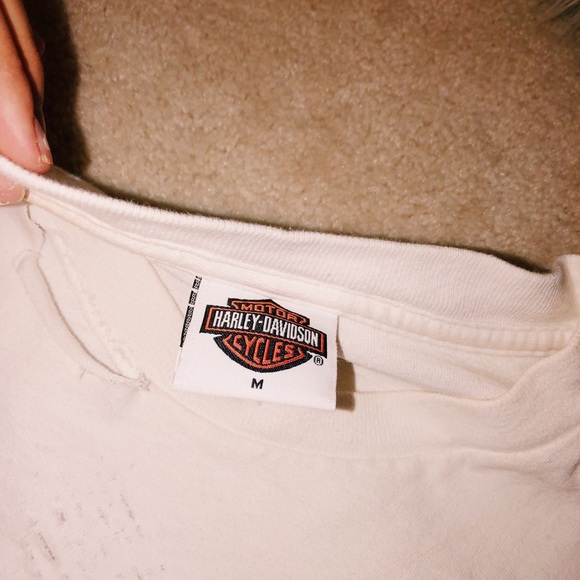 distressed and cropped harley davidson tshirt - Picture 3 of 4